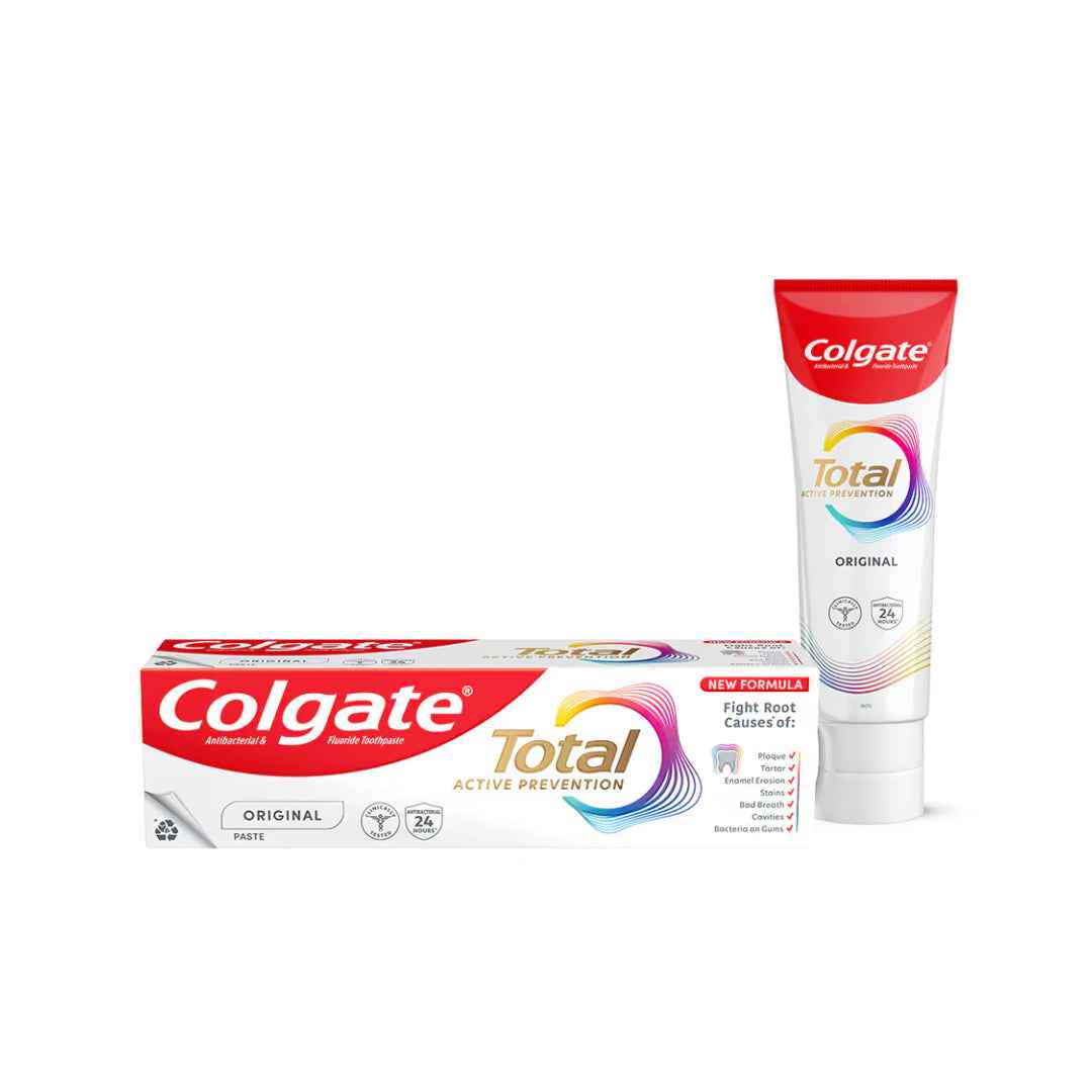 Colgate Total® Active Prevention Original Toothpaste – 100 g | 7‑in‑1 Protection & 24h Antibacterial Care