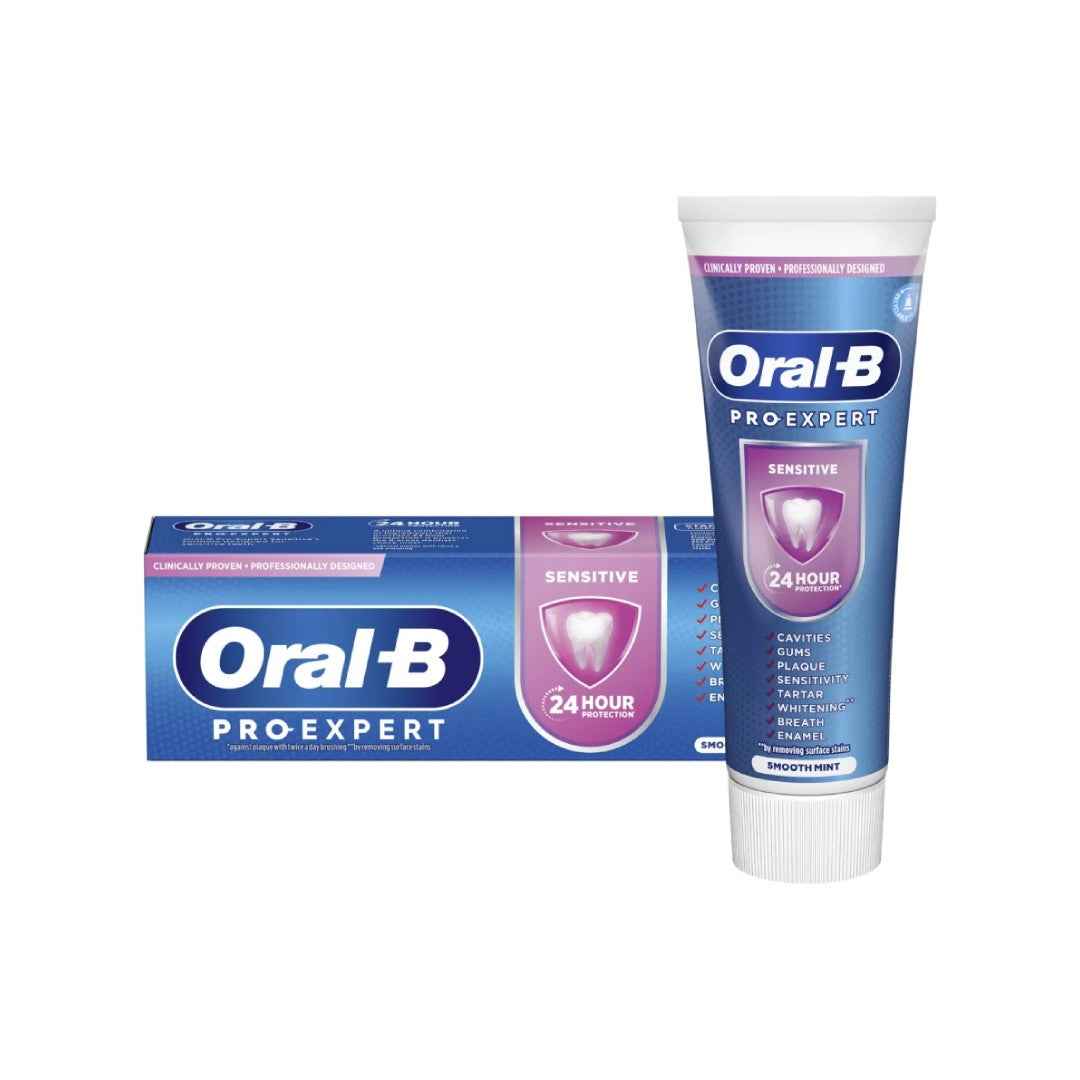Oral-B Pro-Expert Smooth Mint Toothpaste – 75ml | 8-in-1 Advanced Protection | Daily Fluoride Toothpaste for Strong Teeth & Fresh Breath
