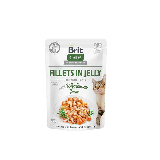 Brit Care - Fillets in Jelly - for adult cats - with Wholesome Tuna - 85g