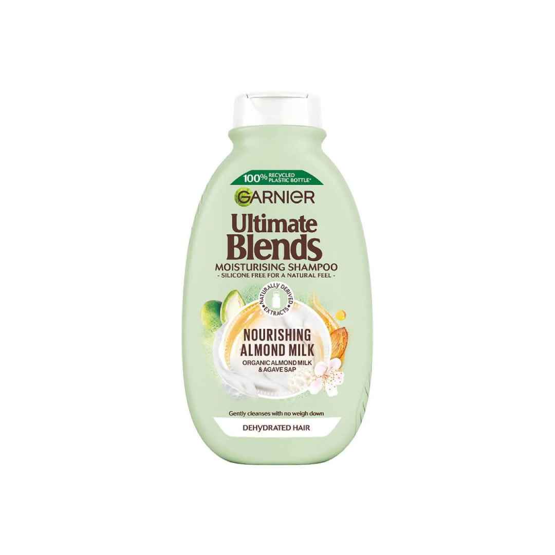 Garnier Ultimate Blends Almond Crush Moisturising Shampoo – For Normal Hair | Enriched with Almond Milk & Agave Shampoo | 400ml