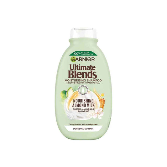 Garnier Ultimate Blends Almond Crush Moisturising Shampoo – For Normal Hair | Enriched with Almond Milk & Agave Shampoo | 400ml