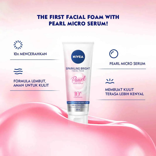 NIVEA Sparkling Bright Facial Wash Imported – 100ml | Deep Clean & Brightening Face Wash