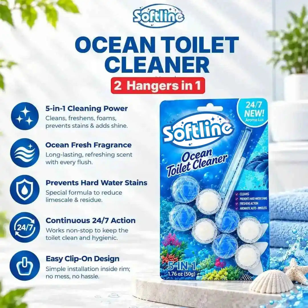 Softline 5 in 1 Automatic Toilet Cleaner Hangers (50g)