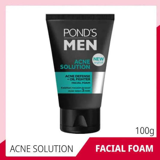 Pond’s Men Acne Solution Face Wash – 100g | Oil Control & Anti-Acne Cleanser