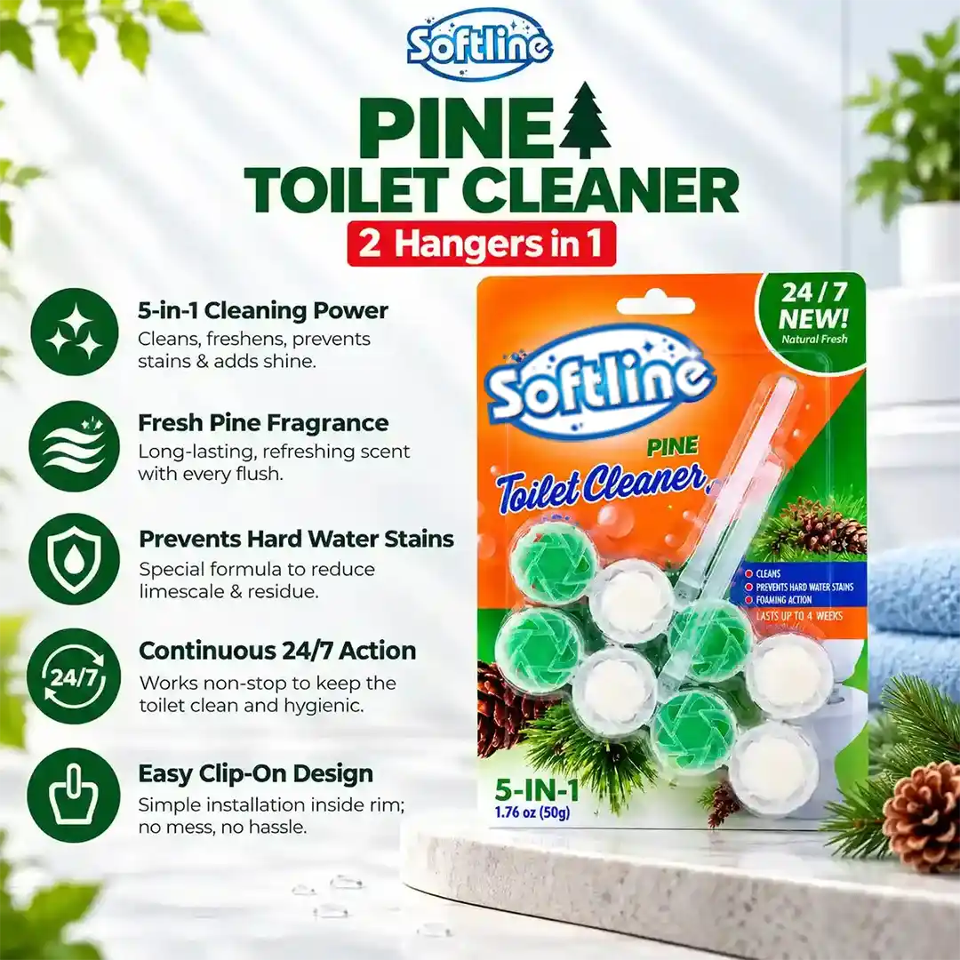Softline 5 in 1 Automatic Toilet Cleaner Hangers (50g)