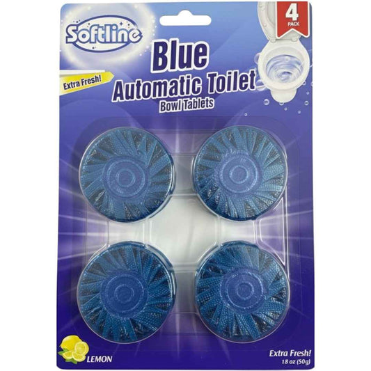 Sofline Blue Automatic Toilet Bowl Cleaner – Lemon Scent (50g)|4 Pack | Long-Lasting Freshness (Made in Turkey)