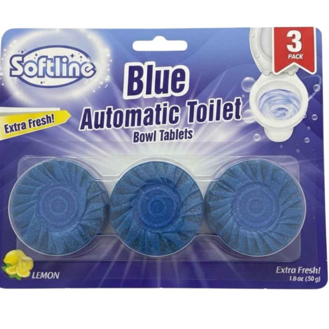 Sofline Blue Automatic Toilet Bowl Cleaner – Lemon Scent (50g x 3)  (Made in Turkey)