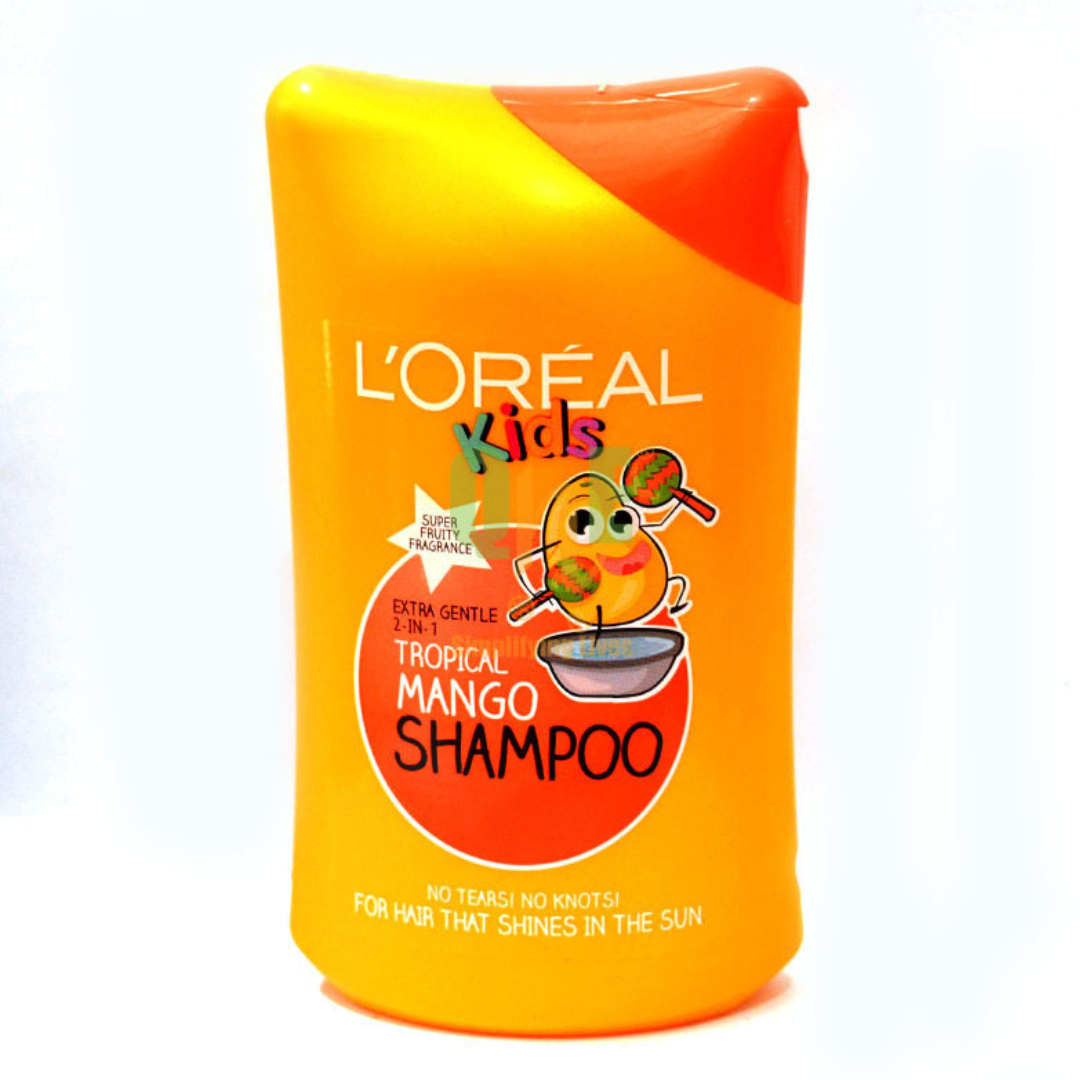 L’Oréal Kids Extra Gentle Shampoo – Tropical Mango 250ml (Made in Europe) | Tear-Free Formula