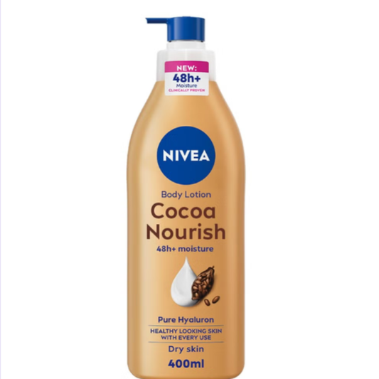 Nivea Body Lotion – Cocoa Nourish 400ml (Made in Europe) | Deeply Moisturizing & Soft Skin