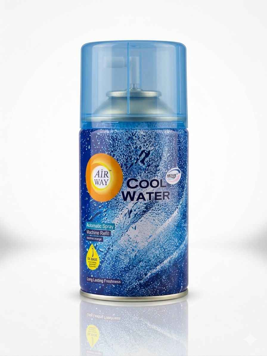 Air Way Cool Water Air Freshener 250ml | Long Lasting Refill Made in Turkey
