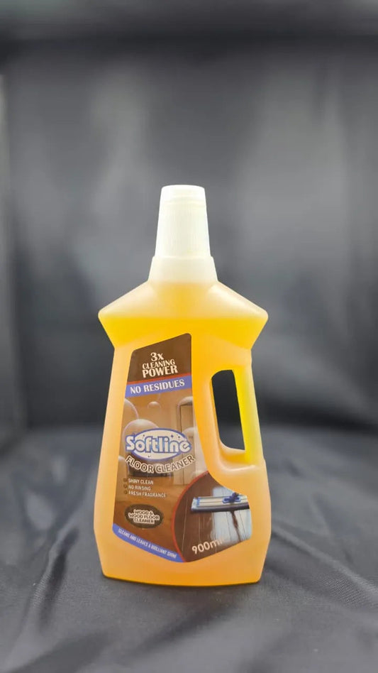 Softline Wood & Wood Floor Cleaner 900ml yellow bottle