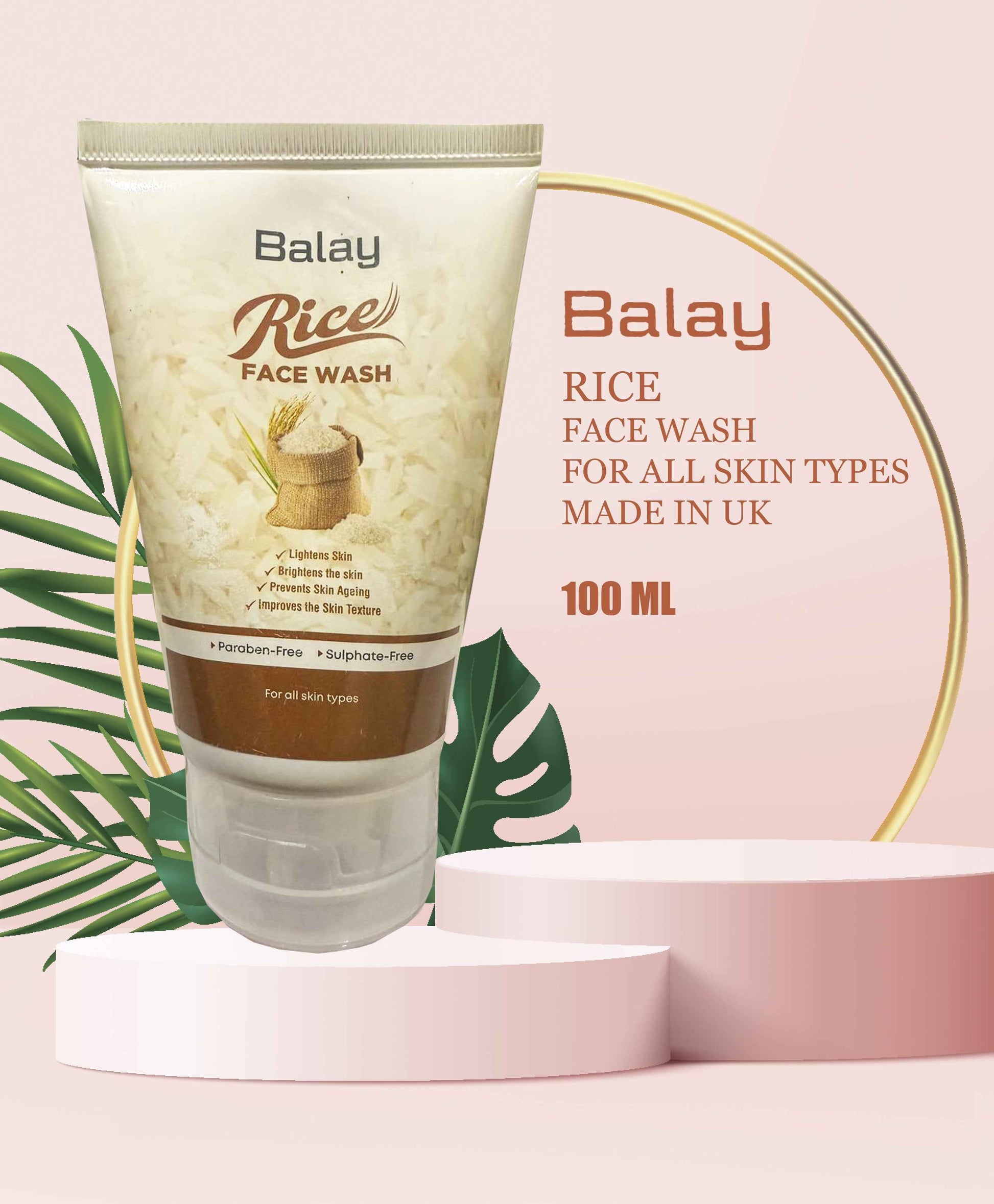 Balay Rice Face Wash – 100ml | Brightening & Natural Glow Cleanserer