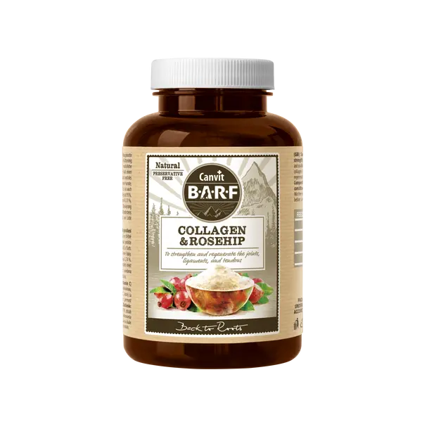Canvit BARF Collagen & Rosehip 140g – Joint, Bone & Mobility Support Supplement for Dogs