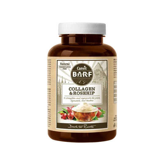 Canvit BARF Collagen & Rosehip 140g – Joint, Bone & Mobility Support Supplement for Dogs
