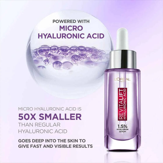 L’Oréal Paris Revitalift 1.5% Hyaluronic Acid Face Serum (15ml) – Deep Hydration & Anti-Aging