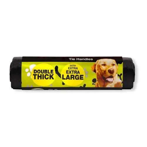 Double Thickness Extra, Extra Large Doggy Bags – 50 Pack | Heavy-Duty Poop Bags for Large Dogs