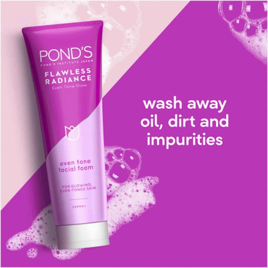 Pond’s Flawless Radiance Facial Foam – 100g (Imported) | Brightening & Even Tone Cleanser