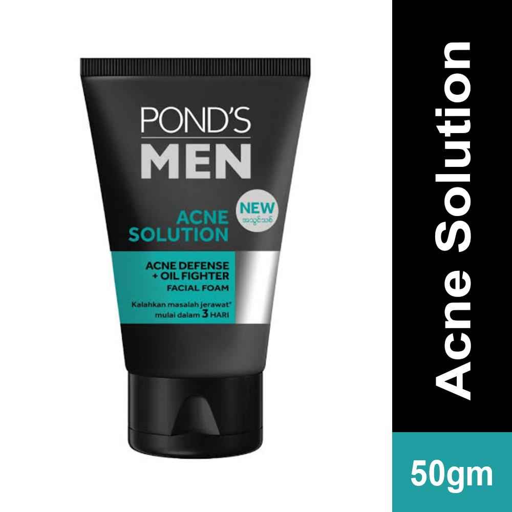 Pond’s Men Acne Solution Face Wash – Pocket Size 50g (Imported) | Anti-Acne & Oil Control
