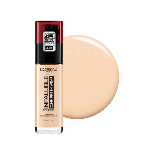 L’Oréal Infallible 24H Fresh Wear Foundation – Lightweight – Shade 410 – Made by Paris