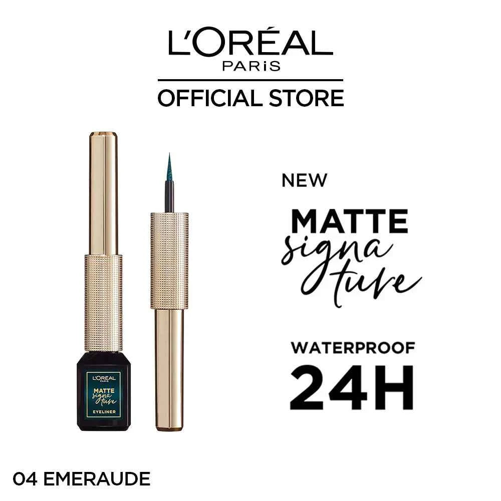 L’Oréal Paris Liner Signature Liquid Eyeliner – 04 Emeraude | Long-Lasting Liquid Eyeliner