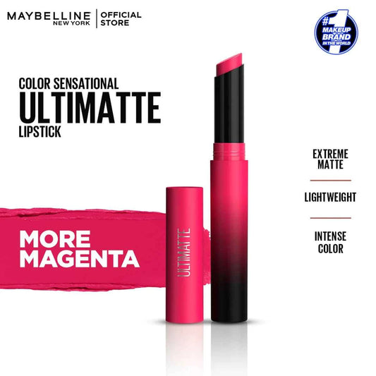 Maybelline Color Sensational Ultimatte Slim Lipstick – More Magenta | Bold Matte Lipstick