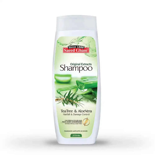 Saeed Ghani Tea Tree & Aloe Vera Shampoo – Anti-Dandruff & Scalp Refreshing Formula (200ml)